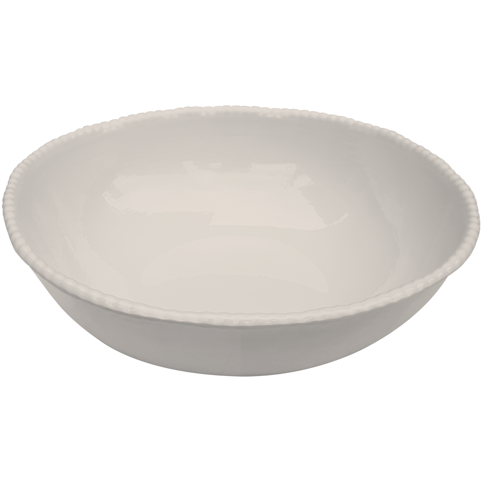 thumbnail image 2 of Santa Barbara Design Studio Beaded Ceramic Serving Bowl - 8" Diameter, White Artisan Bowl 2 of 4