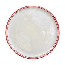 Load image into Gallery viewer, Simple Round Dinner Plate with Red Edge
