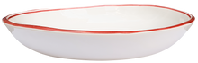 Load image into Gallery viewer, Simple Round Pasta/Soup bowl with red edge
