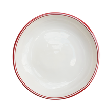 Load image into Gallery viewer, Simple Round Pasta/Soup bowl with red edge